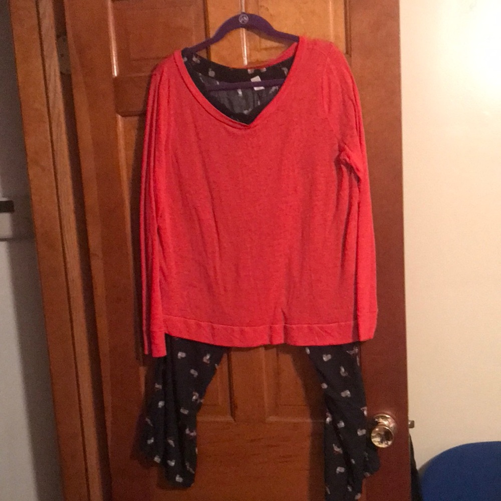 2-pc Victoria Secret Christmas Fox Pajama Set